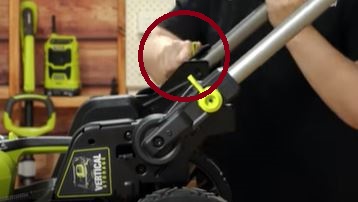 36V Mower handle adjustment location