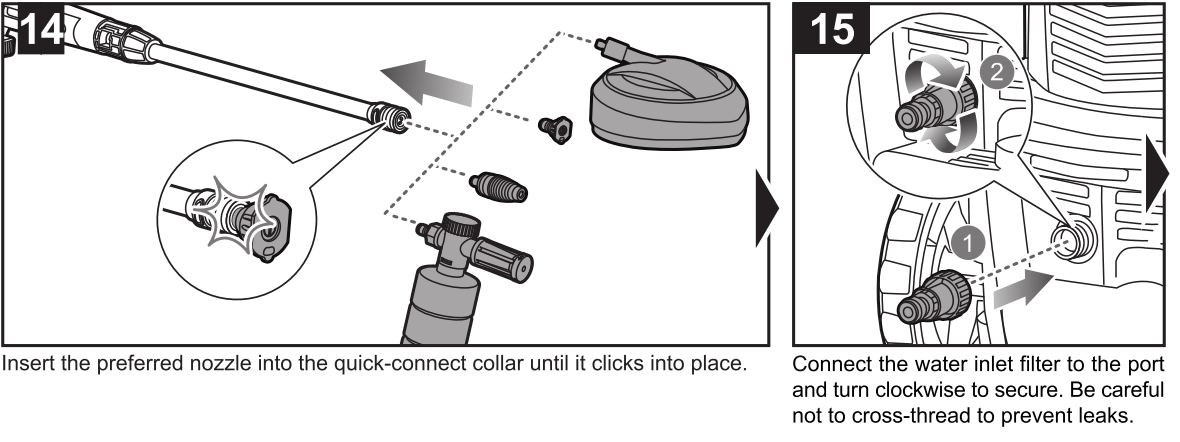 How to setup my pressure washer 14-15