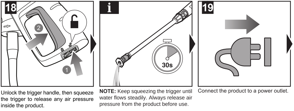 How to setup my pressure washer 18-19