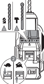 drilling speed by selecting a high gear